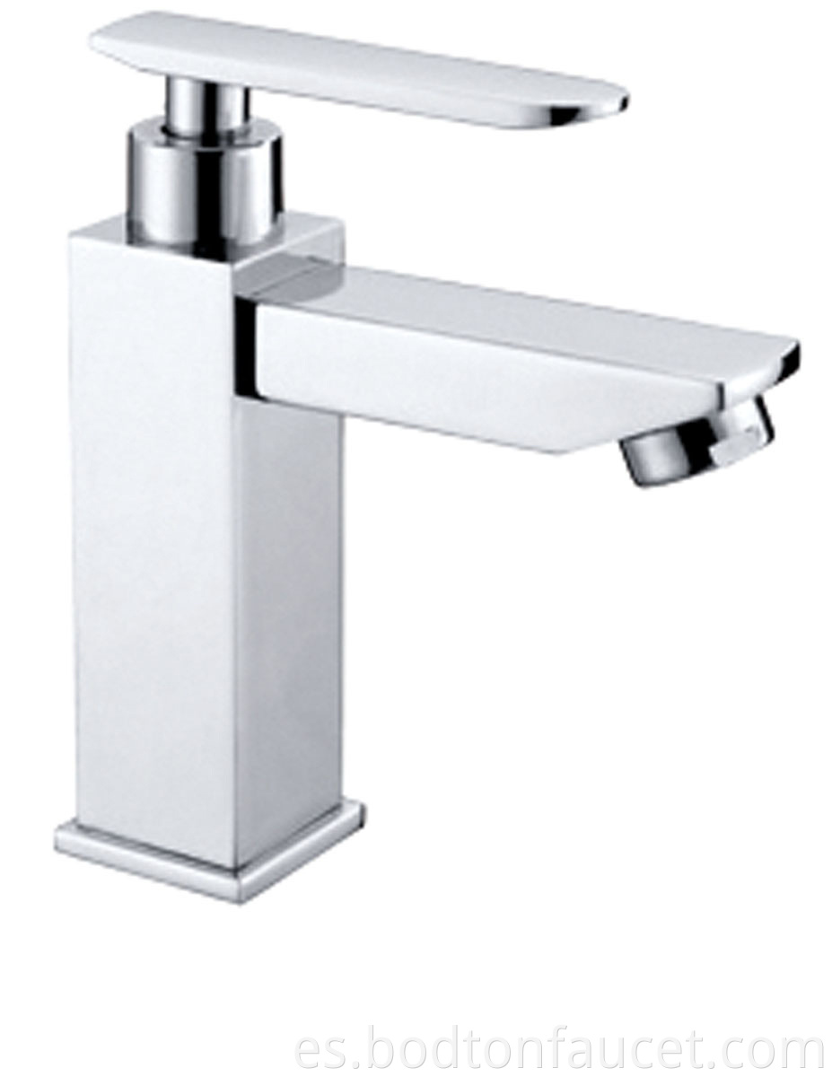 Single cold brass basin faucet